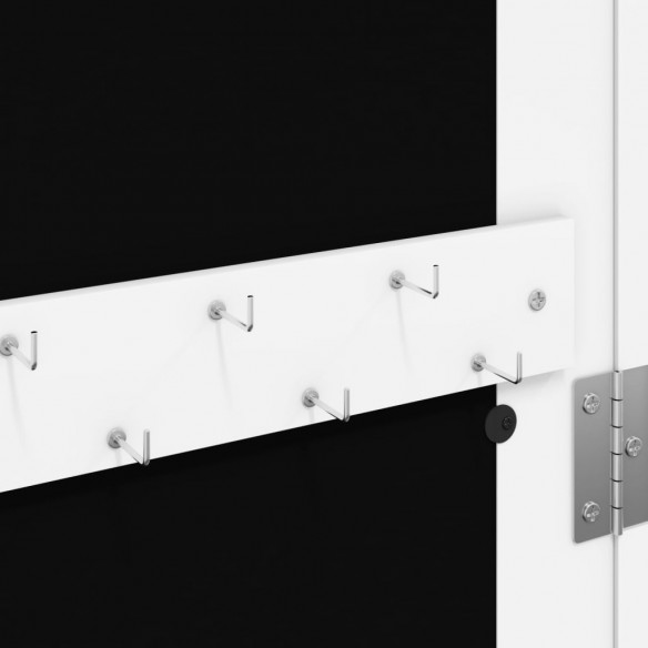 Armoire à bijoux avec miroir murale blanc 30x8,5x106 cm