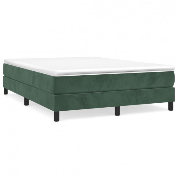 Lit Vert foncé 140x200 cm Velours