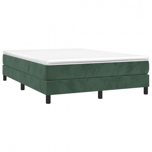 Lit Vert foncé 140x200 cm Velours