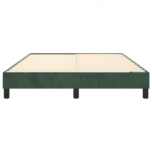 Lit Vert foncé 140x200 cm Velours