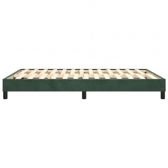 Lit Vert foncé 140x200 cm Velours