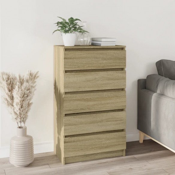 Commode Chêne sonoma 60x36x103 cm 