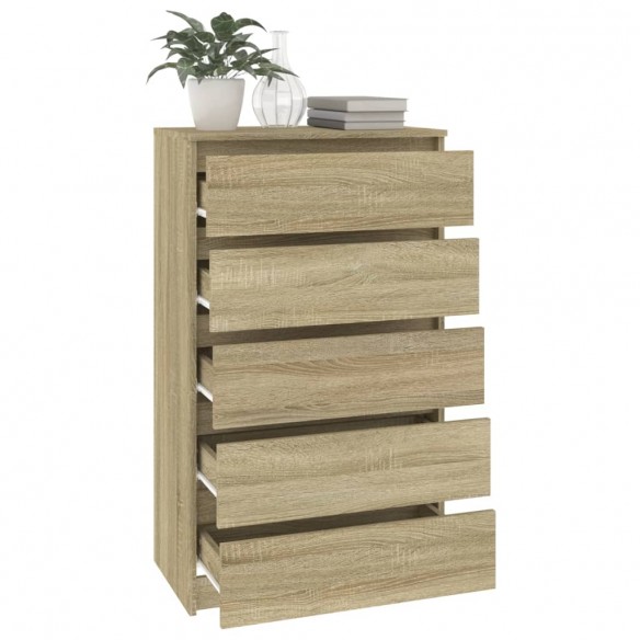 Commode Chêne sonoma 60x36x103 cm 