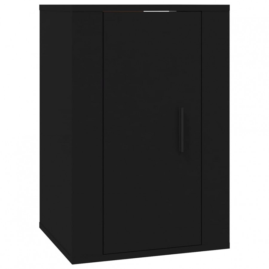 Meubles TV muraux 2 pcs Noir 40x34,5x60 cm