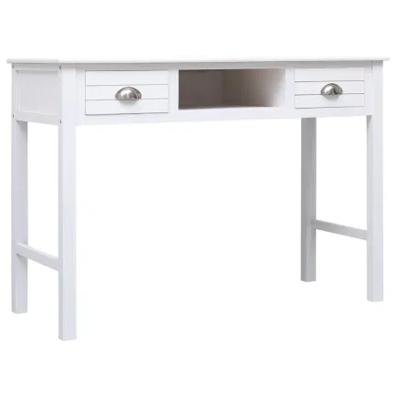 Buffet Blanc 108x45x76 cm Bois de Paulownia massif 2