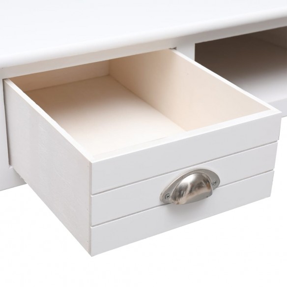 Buffet Blanc 108x45x76 cm Bois de Paulownia massif