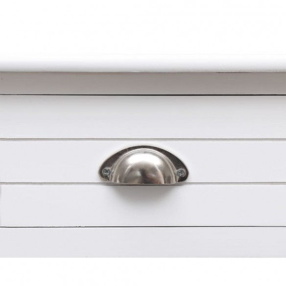 Buffet Blanc 108x45x76 cm Bois de Paulownia massif