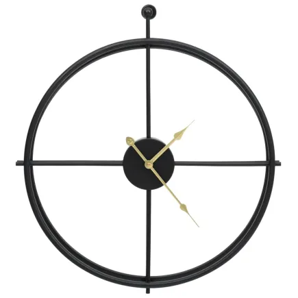 Horloge murale Noir 52 cm Fer 2