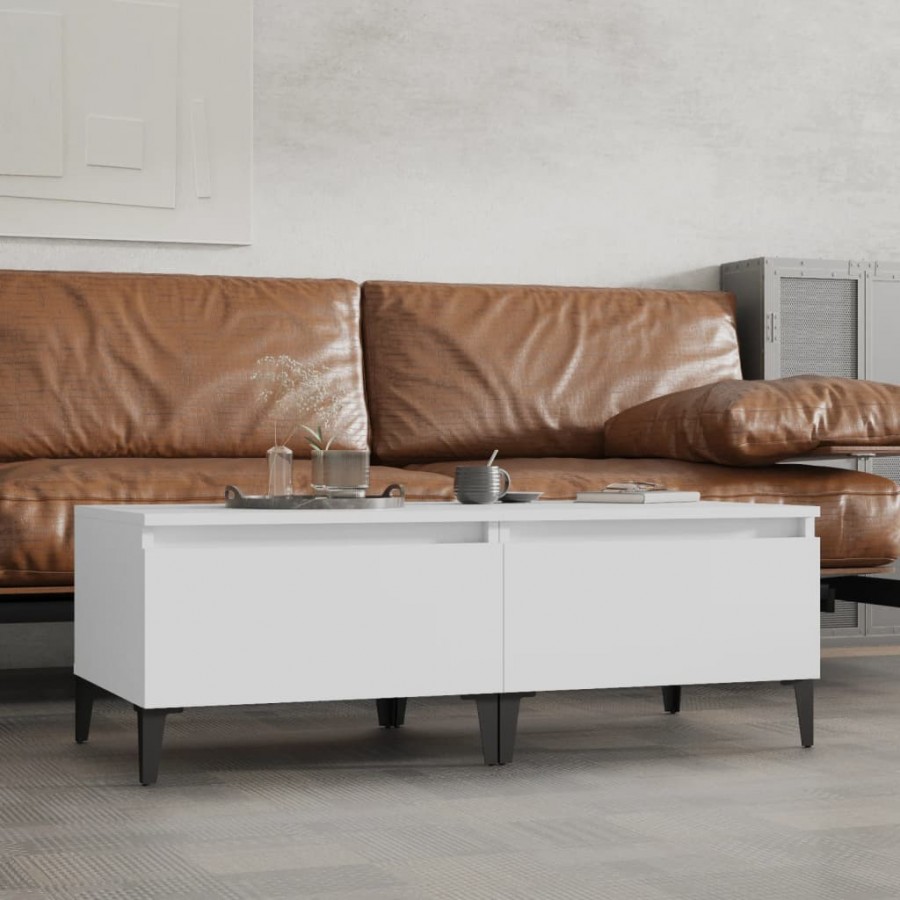 Tables d'appoint 2 pcs Blanc 50x46x35 cm 