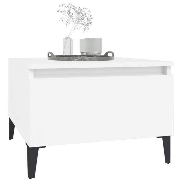 Tables d'appoint 2 pcs Blanc 50x46x35 cm 