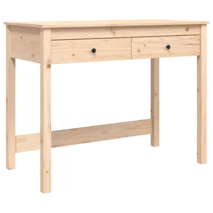 Bureau avec tiroirs 100x50x78 cm Bois massif de pin 2