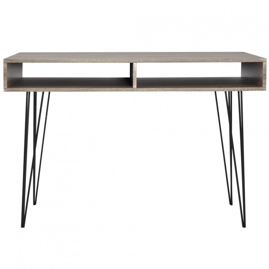Bureau avec 2 compartiments Gris