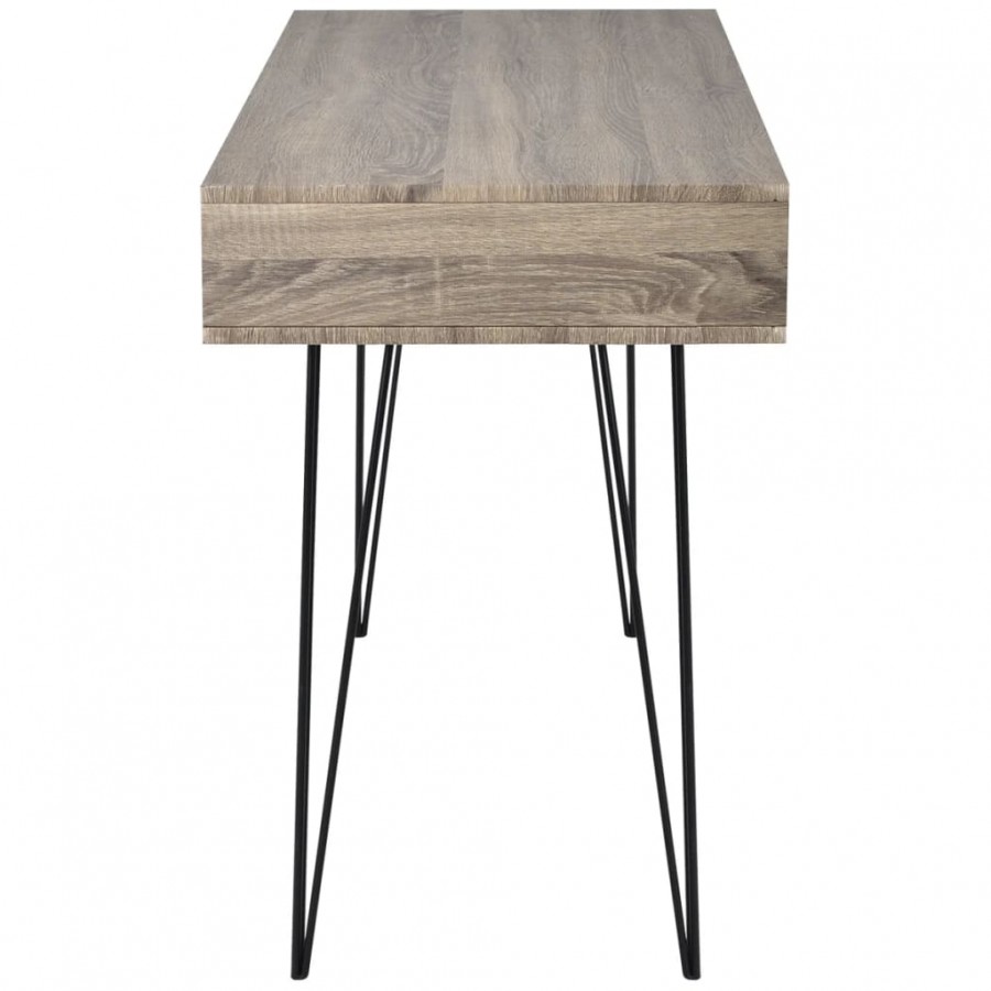 Bureau avec 2 compartiments Gris