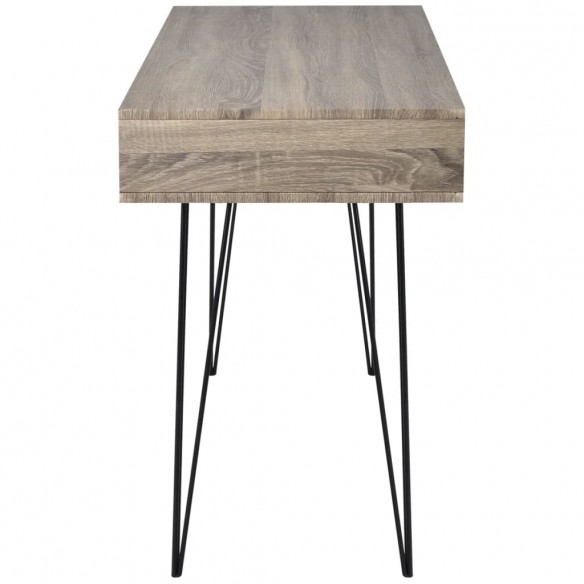 Bureau avec 2 compartiments Gris