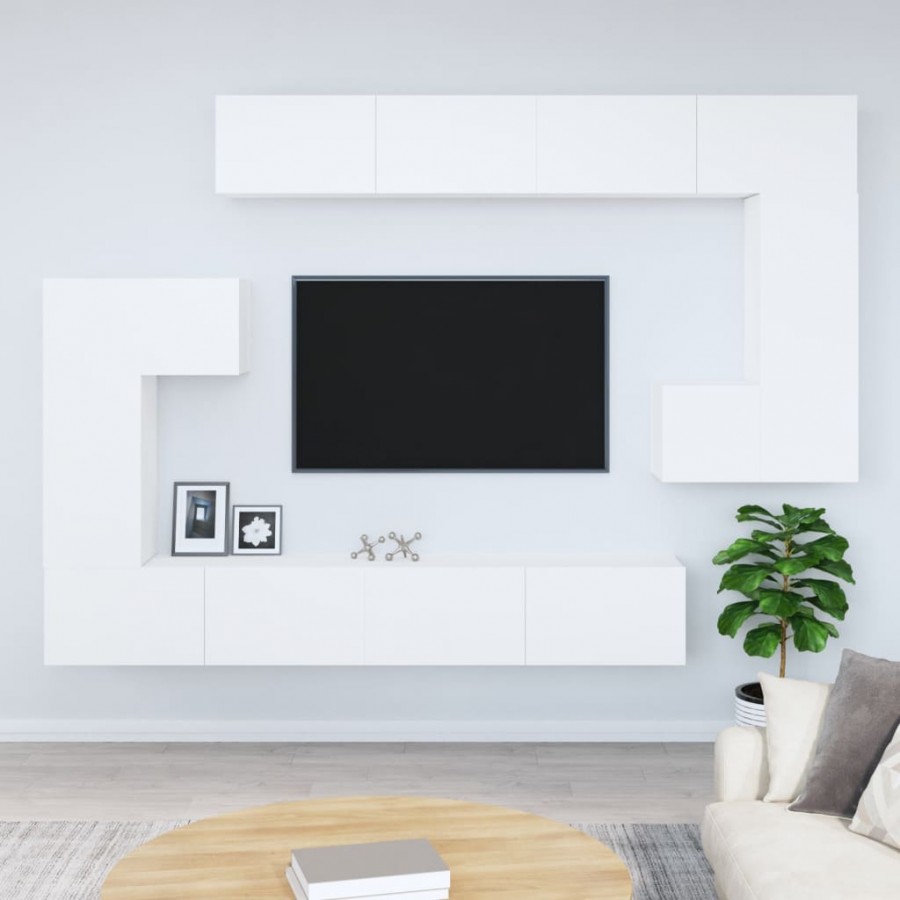 Meuble TV mural Blanc 