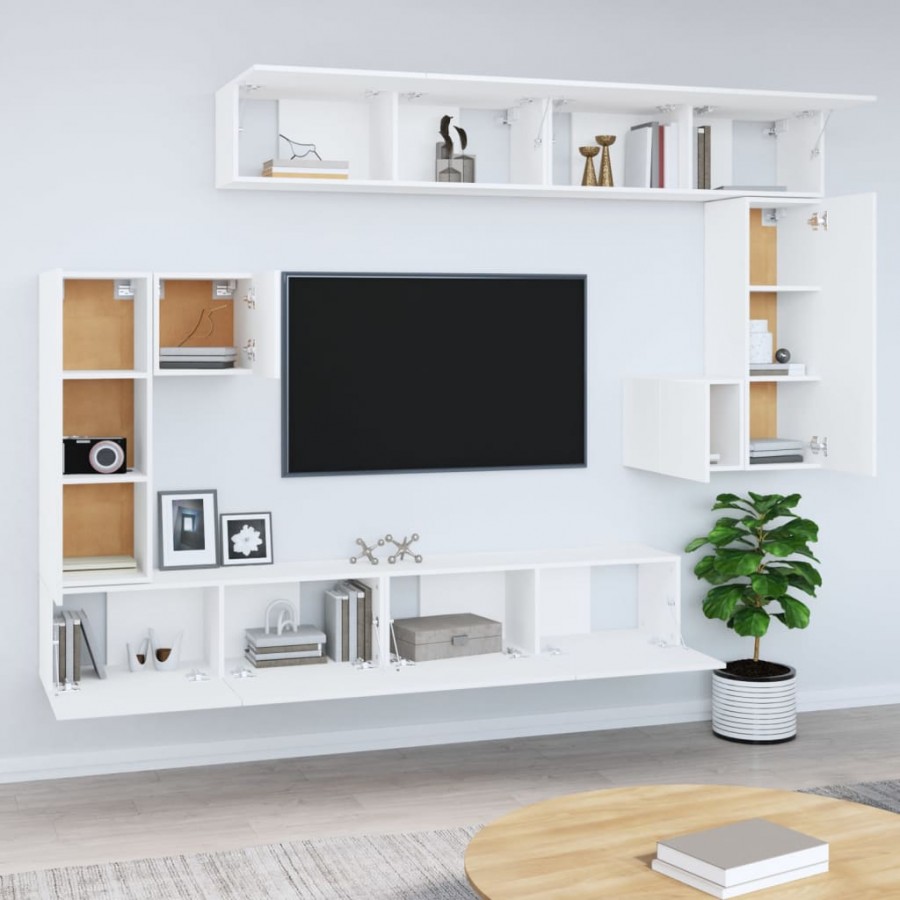 Meuble TV mural Blanc 