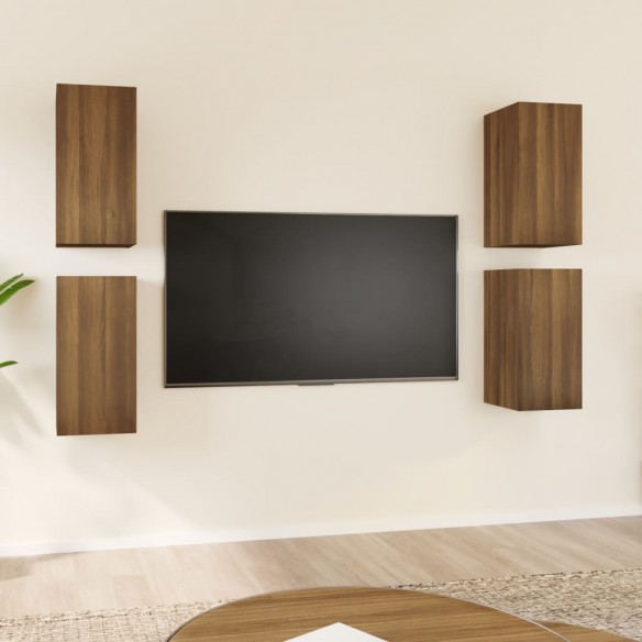 Meubles TV 4 pcs Chêne marron 30,5x30x60 cm 