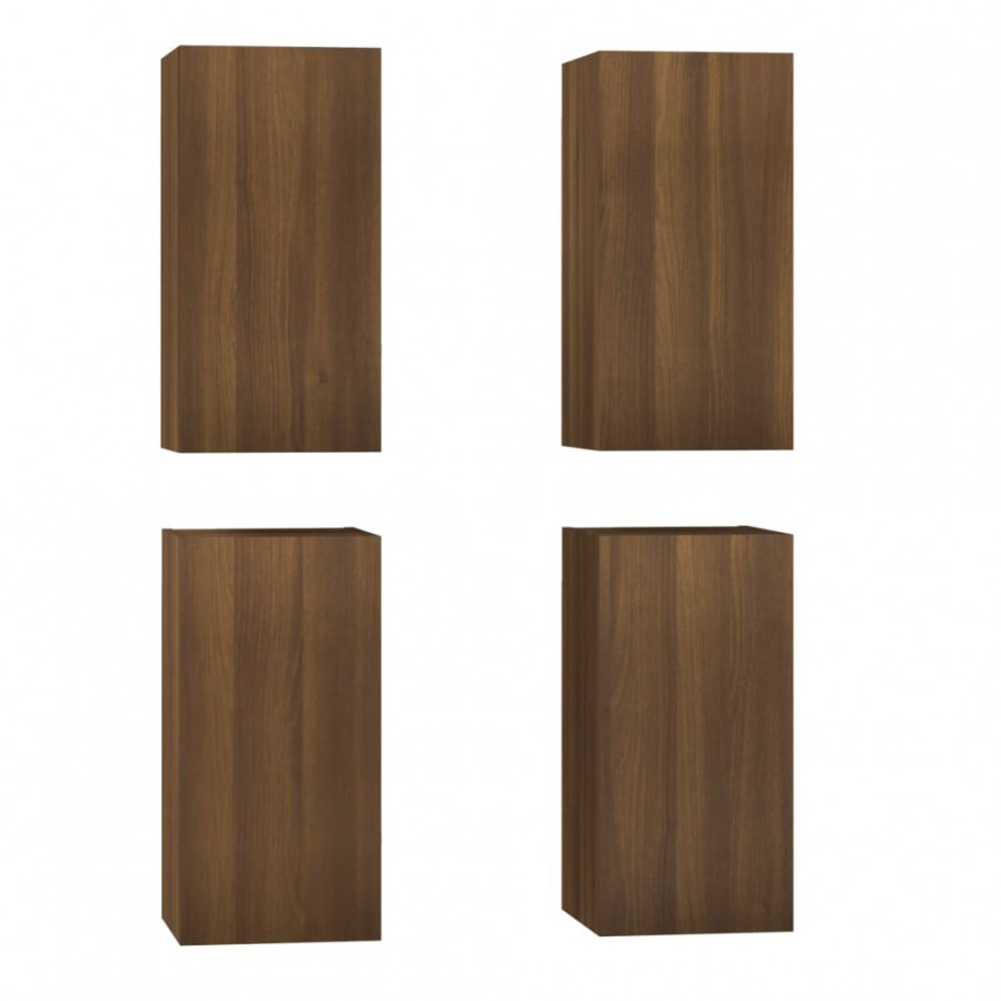Meubles TV 4 pcs Chêne marron 30,5x30x60 cm 
