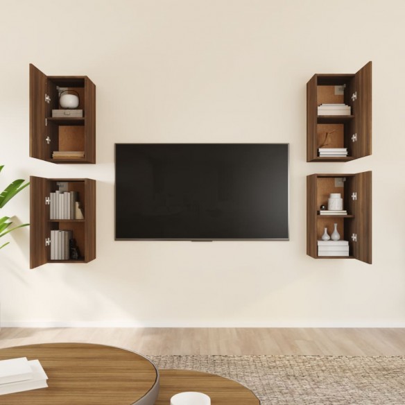 Meubles TV 4 pcs Chêne marron 30,5x30x60 cm 