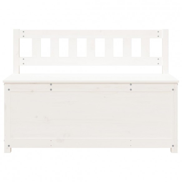 Banc Blanc 110x41x76,5 cm Bois de pin massif