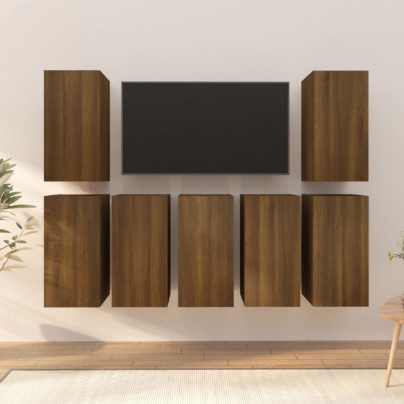 Meubles TV 7 pcs Chêne marron 30,5x30x60 cm 