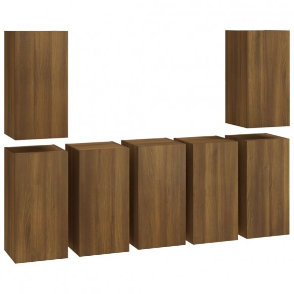 Meubles TV 7 pcs Chêne marron 30,5x30x60 cm 