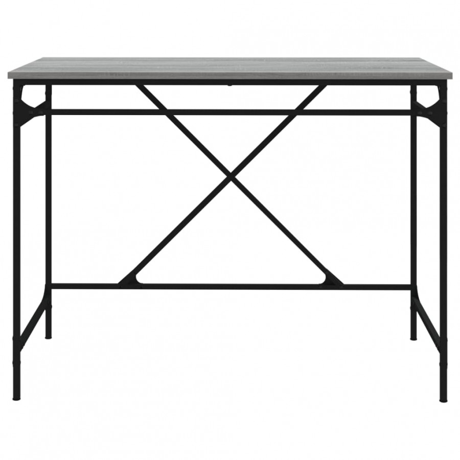 Bureau sonoma gris 100x50x75 cm bois d'ingénierie et fer