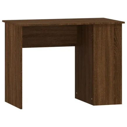 Bureau chêne marron 100x55x75 cm bois d'ingénierie 2