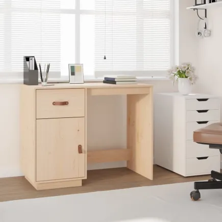 Bureau 95x50x75 cm Bois massif de pin
