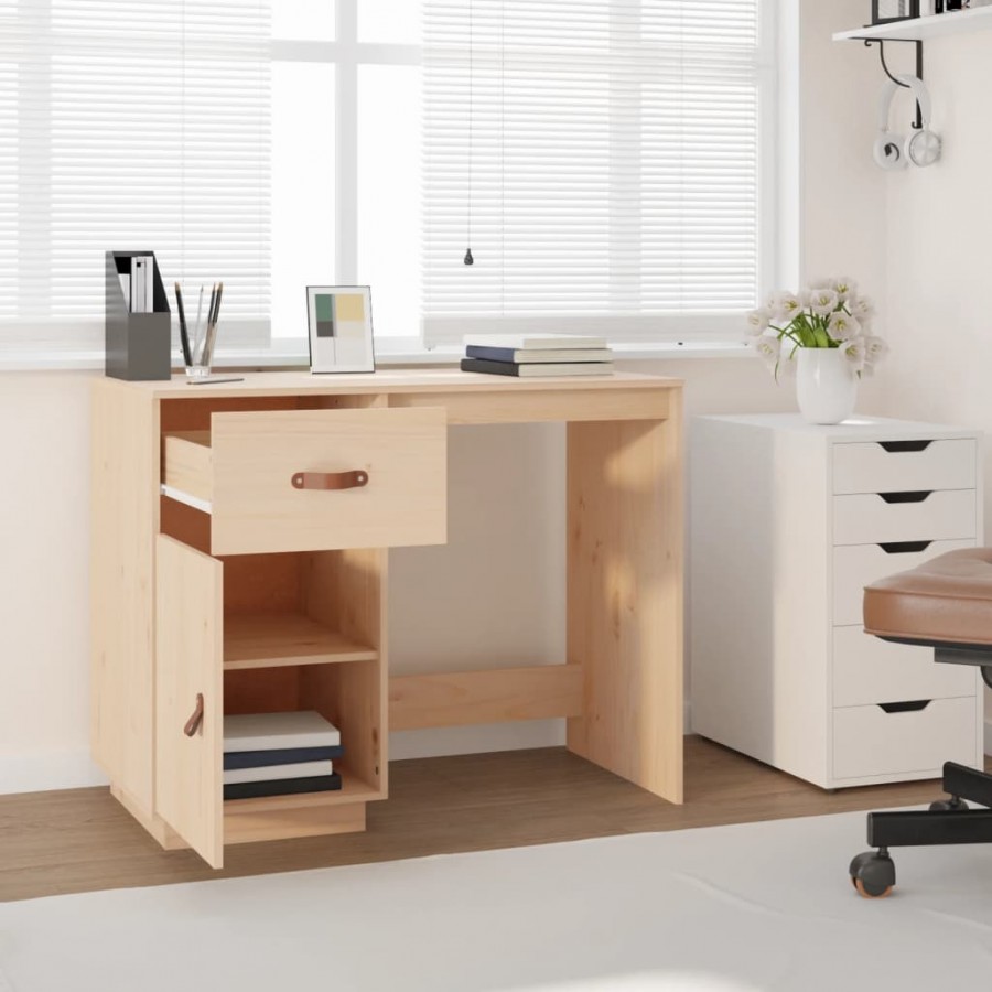 Bureau 95x50x75 cm Bois massif de pin