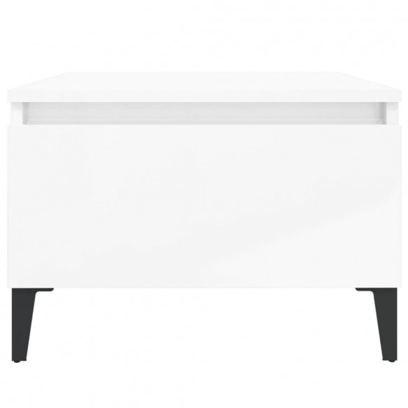 Table d'appoint Blanc brillant 50x46x35 cm 