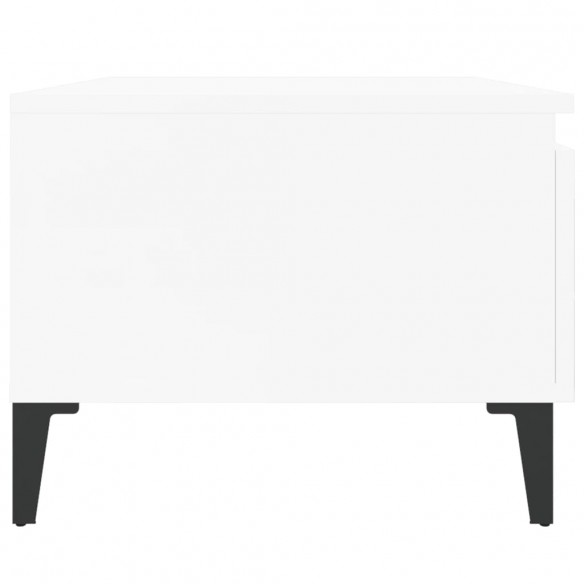 Table d'appoint Blanc brillant 50x46x35 cm 