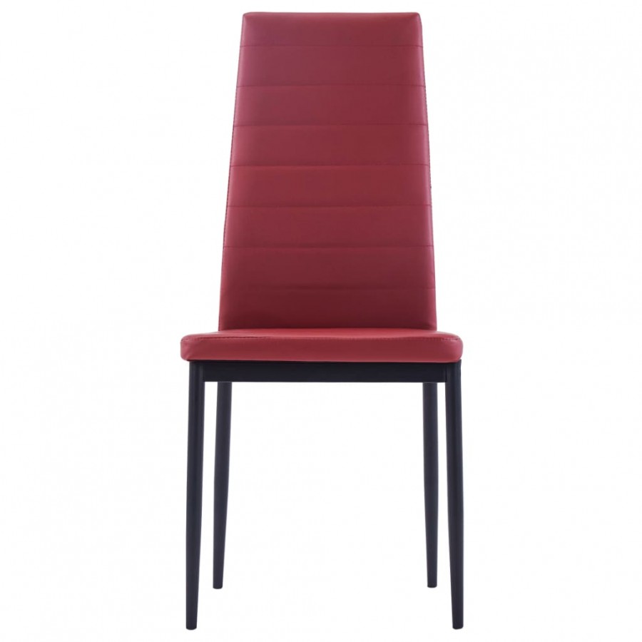 Mobilier de salle à manger 7 pcs Rouge bordeaux