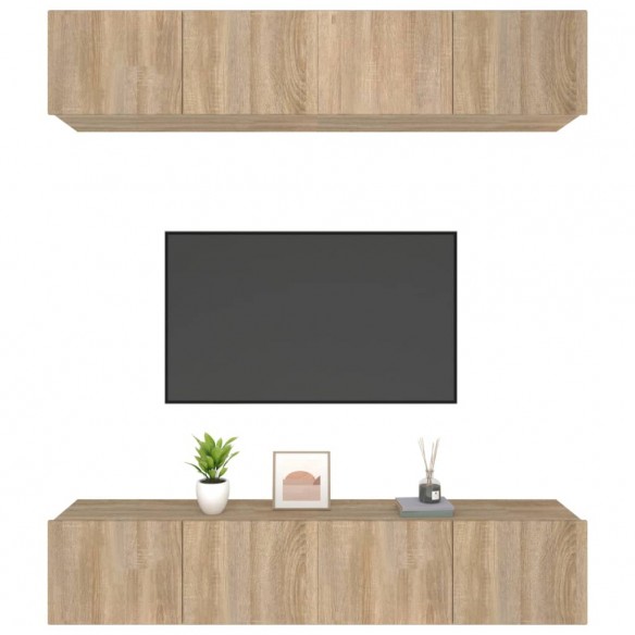 Meubles TV 4 pcs Chêne Sonoma 80x30x30 cm 