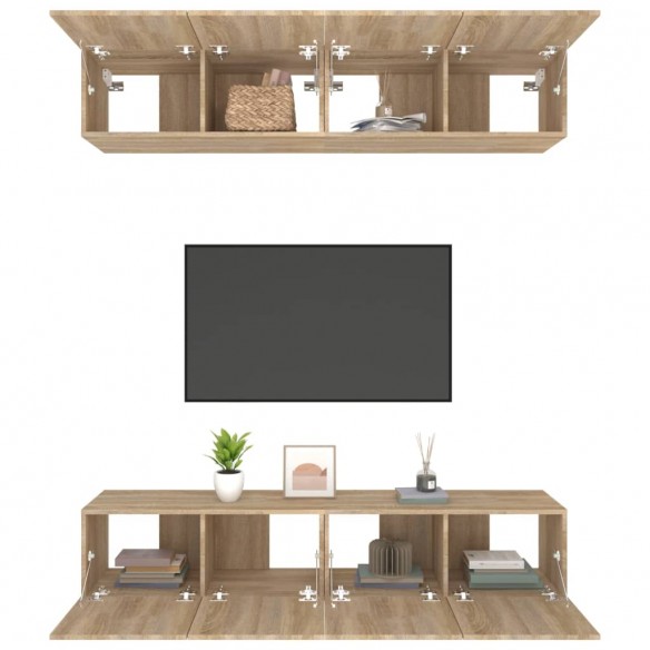 Meubles TV 4 pcs Chêne Sonoma 80x30x30 cm 