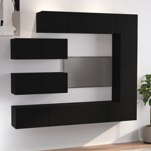 Ensemble de meubles TV 7 pcs Noir 