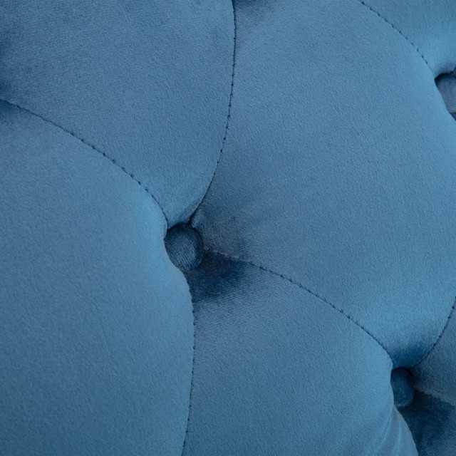 Chaise longue Bleu Velours