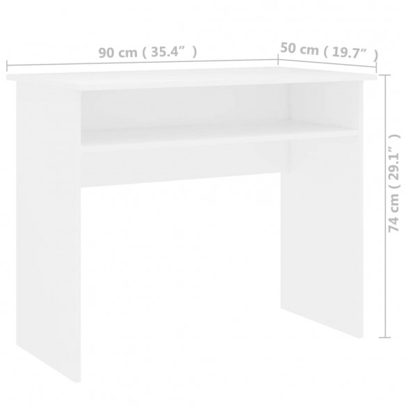 Bureau Blanc 90x50x74 cm 