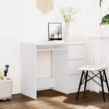 Bureau Blanc 90x45x76 cm Aggloméré