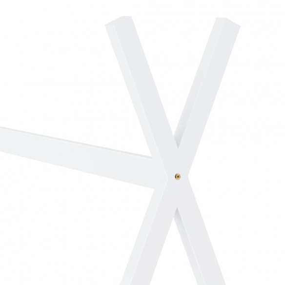 Lit d'enfant Blanc Bois de pin massif 80x160 cm