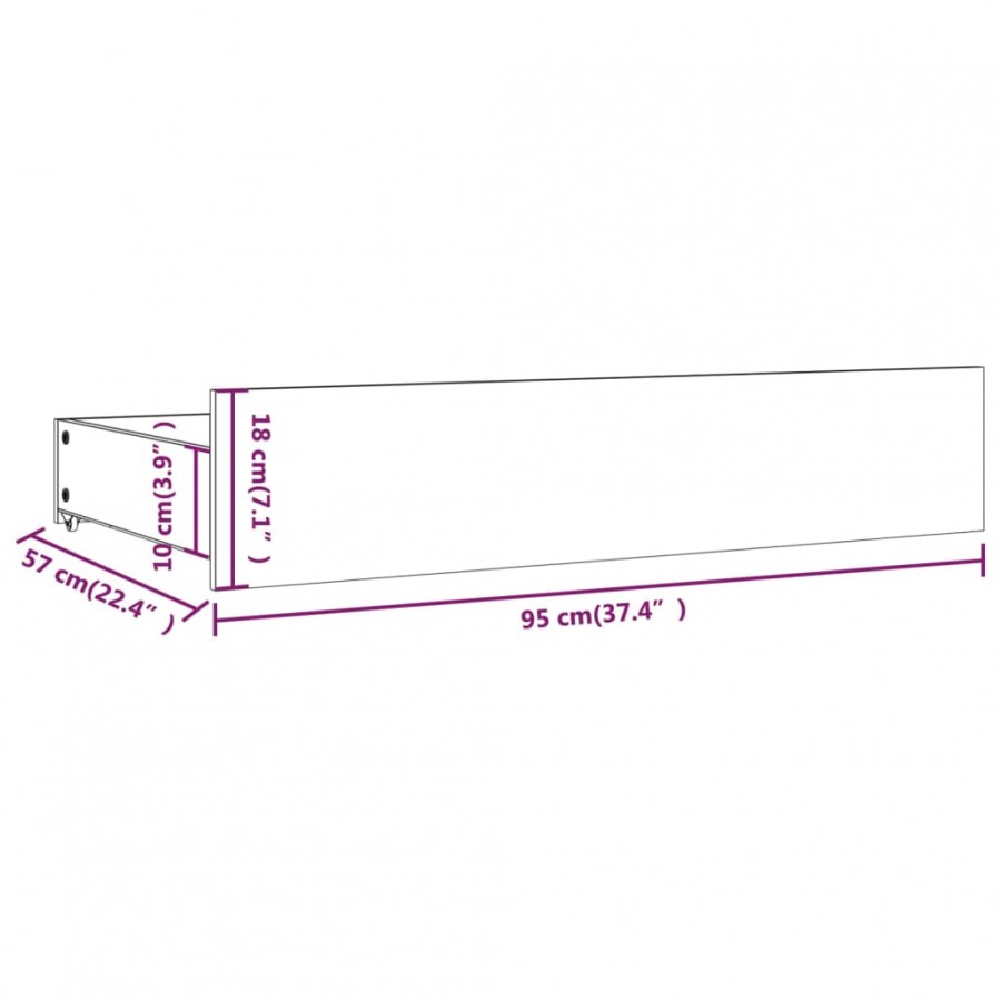 Tiroirs de lit 4 pcs Bois de pin massif
