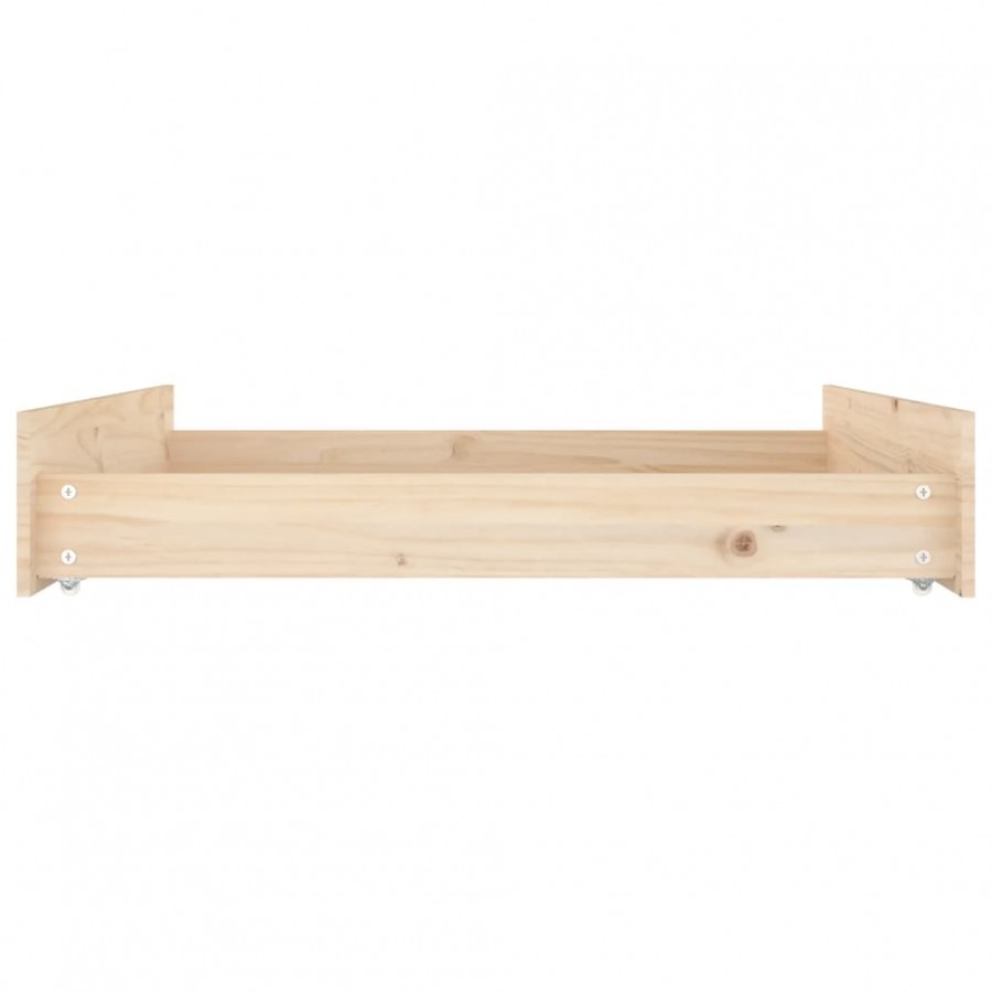 Tiroirs de lit 2 pcs bois de pin massif