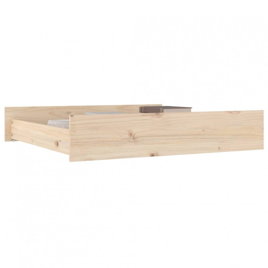 Tiroirs de lit 2 pcs bois de pin massif