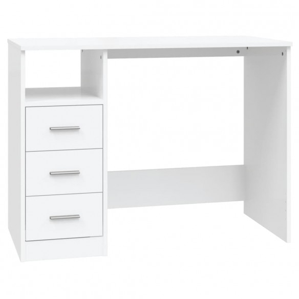 Bureau avec tiroirs Blanc 102x50x76 cm 