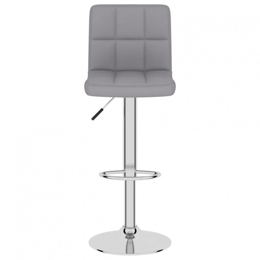 Tabourets de bar lot de 2 gris clair tissu