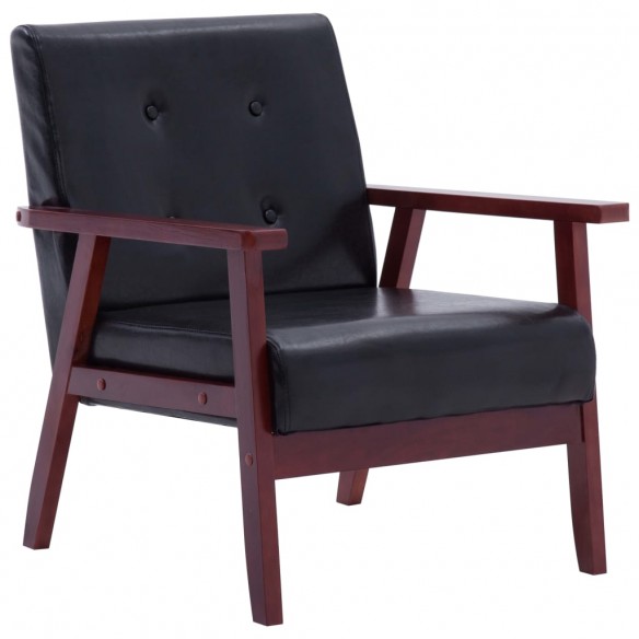 Fauteuil Noir Similicuir