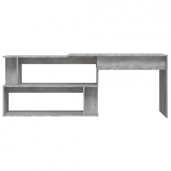 Bureau d'angle Sonoma gris 200x50x76 cm 