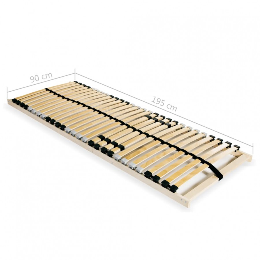 Cadre avec 28 lattes 7 zones 90 x 200 cm