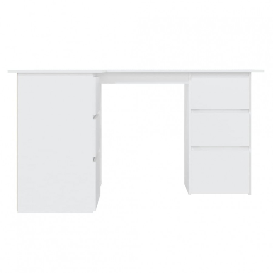 Bureau d'angle Blanc 145x100x76 cm 