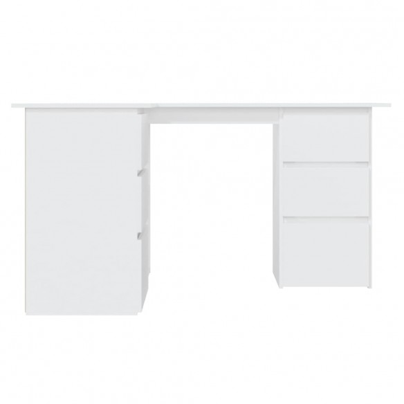 Bureau d'angle Blanc 145x100x76 cm 